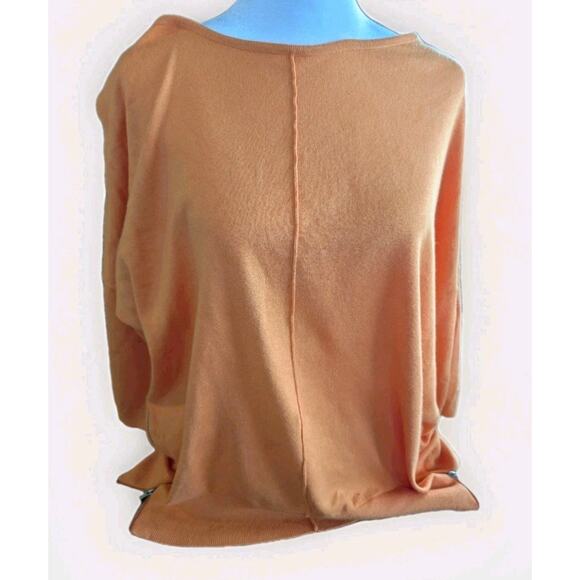 Woman's Tangerine Pullover Sweater Yest The Netherlands Relaxed Size 12 Large - Picture 1 of 10